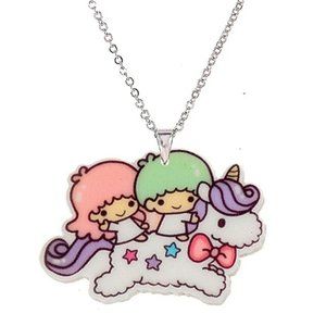 Kawaii Handmade Cartoon Boy & Girl with Unicorn Necklace